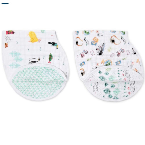 Around The World 2pk Burpy Bibs | aden + anais