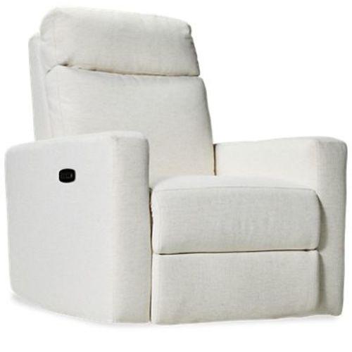 Nursery Power Swivel Glider Recliner - Tilt Power Headrest - USB Charging - Cozy Track Arms - Tufted Back - Chaise Footrest for Ultimate Comfort - Jordan's Furniture