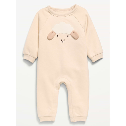Printed Long-Sleeve Fleece One-Piece for Baby