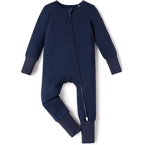 PATPAT Baby Pajama with Bamboo Viscose, Footie Jumpsuit Romper with 2-Way Zipper for Baby Boy Girl Toddler Sleeper Sleepwear