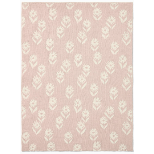 Flower Knit Reversible Jacquard Baby Blanket