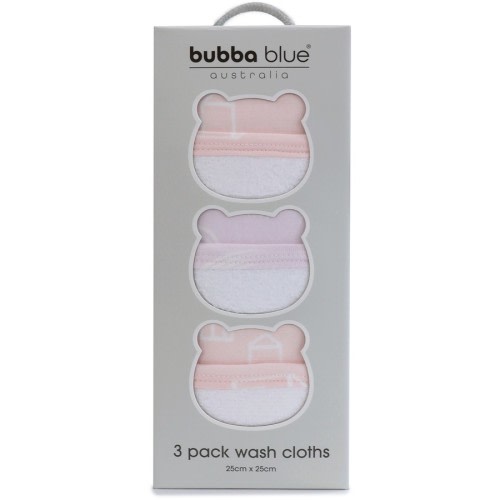 Bubba Blue Nordic Washer Cloths 3 Pack - Rose/Lilac