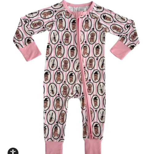 Howl-o-Ween Pups Zipper Romper PREORDER SIZES SHIPPING 9/2-9/9 – In My Jammers
