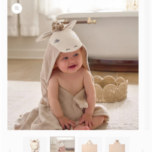 Pony Hooded Baby Bath Wrap – Elegant Baby