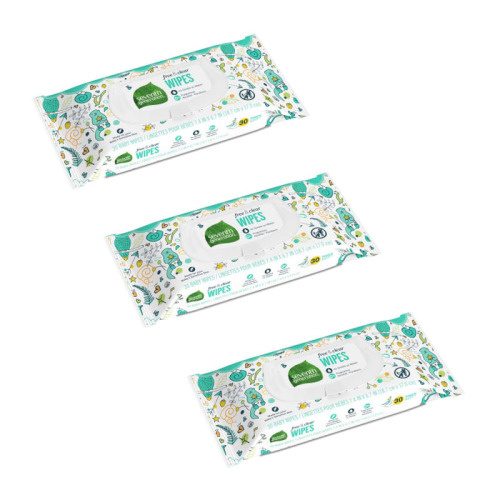 Baby Wipes Travel Size - Thick & Strong, 3pk, 90 ct