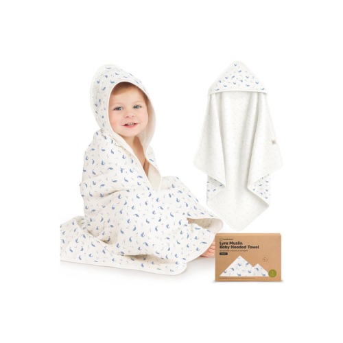 Lyra Muslin Hooded Towel, Medium