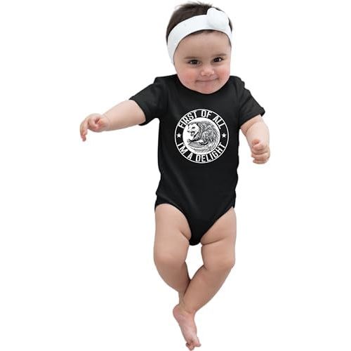 Go All Out First of All I'm A Delight Funny Possum Infant Creeper