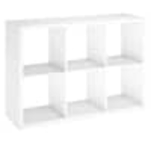 ClosetMaid 30 in. H x 43.82 in. W x 13.50 in. D White Wood Large 6- Cube Organizer 4568