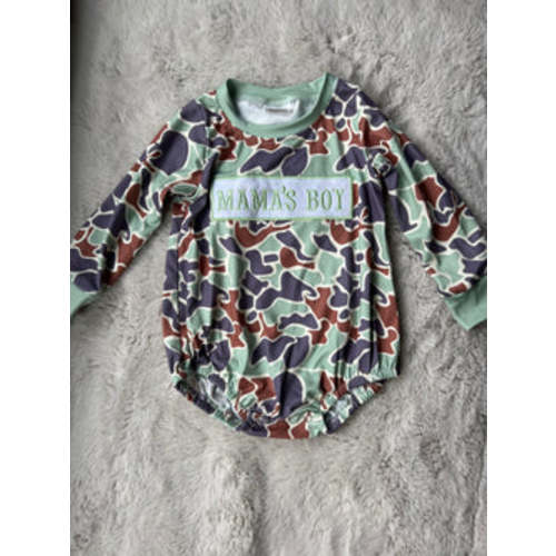 Camo Embroidered Mamas Boy - Preorder