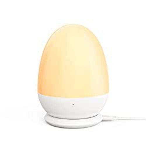 JolyWell Night Lights with Stable Charging Pad, Touch Control&Timer Setting, ABS+PC Baby Egg Lamp for Breastfeeding,Kids, White