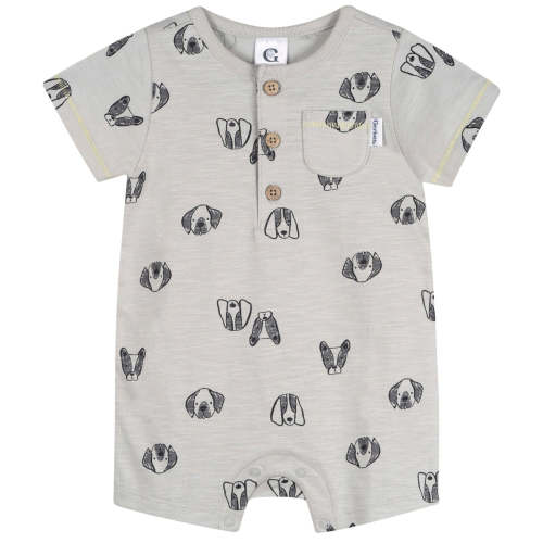 Baby Boys Puppy Dog Faces Short Sleeve Romper – Gerber Childrenswear