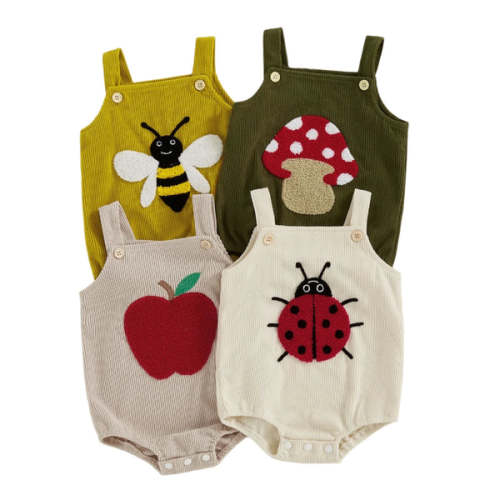 SUMMER Corduroy Romper - Hazel & Bo