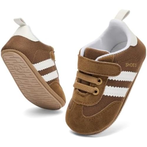 BACSAC Baby Shoes for Boys Girls Non Slip Low Top Infant Walking Shoes Breathable Comfort Toddler Walker Shoes Pull On Newborn Baby Sneakers 3 6 9 12 Months