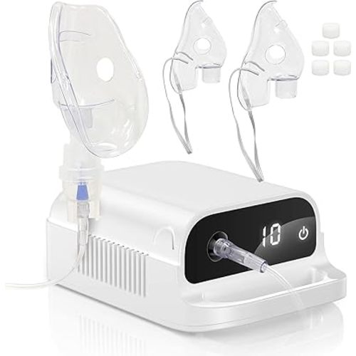 Smart Nebulizer, Smart Digital Display Nebulizer for Adults and Children, Accessory Device for Single Patient Use, Low Noise Compression Nebulizer (Direct Patient Interface) - 146