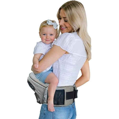 Baby Hip Carrier, Baby Carrier with Hip Seat,Ergonomic Design – Safety Toddler Carrier with Wide Waistband, Secure Buckles, Padded Support, Storage Pockets – for Newborns to 3 Years