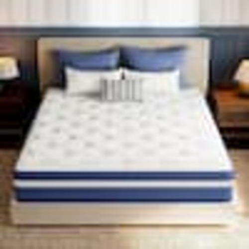 Babo Care Full Size 10 in. Medium Hybrid Breathable and Cooling Motion Isolation Mattress with CertiPUR-US and Oeko-TEX Certified 801-F