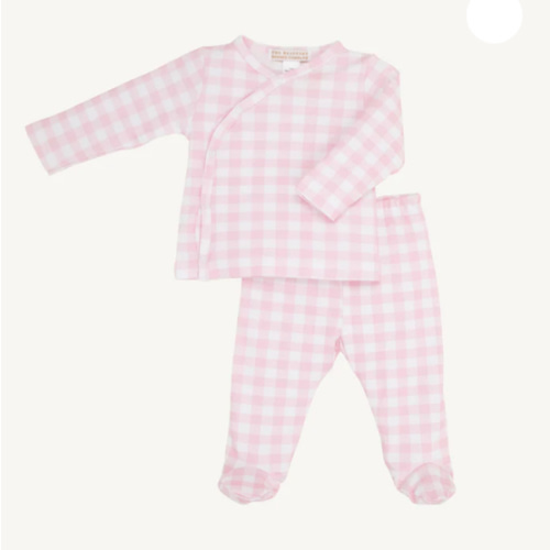 Cameron Cross-Front Set - Palm Beach Pink Gingham