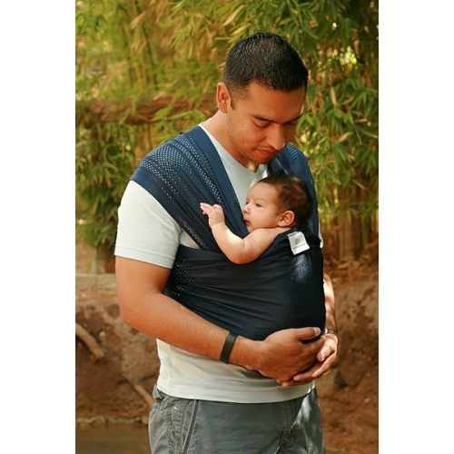 Wrap - Versatile Water & Warm Weather Baby Carrier | Made in USA with Safety Tested Fabric, CPSIA & ASTM Compliant | Lightweight, Quick Dry (Navy, One Size)