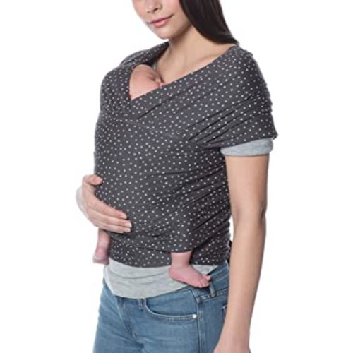 Ergobaby Aura Baby Carrier Wrap for Newborn to Toddler (7-25 Pounds), Twinkle Grey