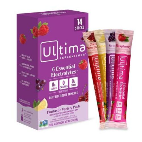 Ultima Replenisher Daily Hydration Electrolyte Stick Packs - Fruitastic Variety Pack - 1.7oz/14ct