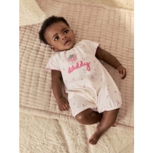 Buy Ecru Fruit All Over Print I Love My Daddy Jersey Baby Romper from Next USA