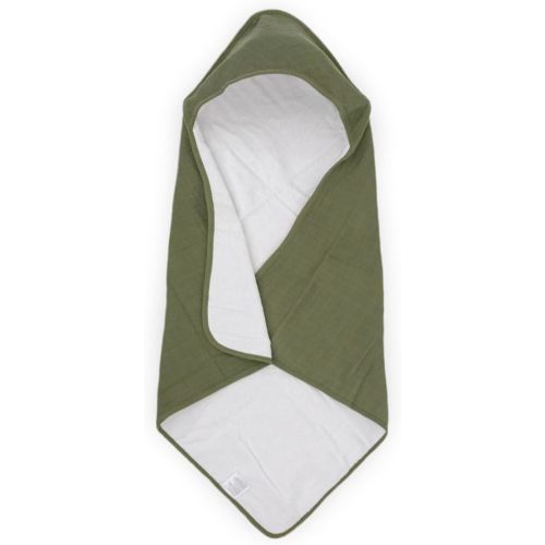 Little Unicorn Premium Infant Hooded Bath Towel| Soft & Absorbent Cotton & Terry Fabric for Newborns (Fern)