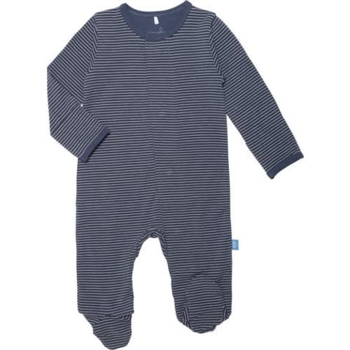 Stripe Organic Cotton Blend Magnetic Footie