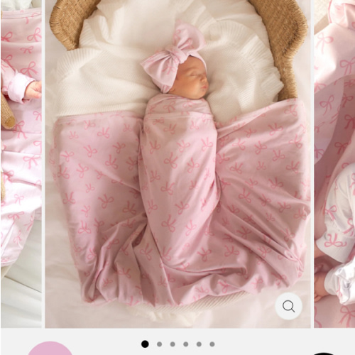 Baby Wrap - Pink + Bows