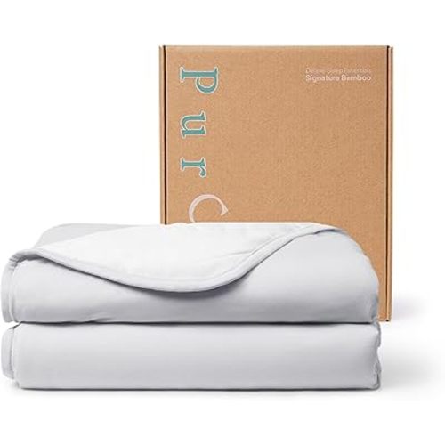 PurComfy Supersoft Baby Blanket, Premium Bamboo Viscose Baby Quilt, Hypoallergenic and Breathable, for Newborns, 33"×33"