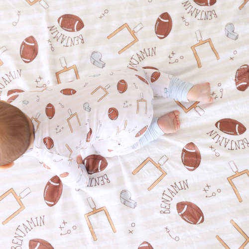Tiny Touchdowns Convertible Zip Romper | Neutral