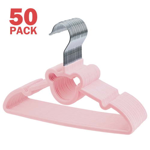 50 Pack Kids Hangers,Premium Velvet Strong and Durable Baby Hangers, Non-Slip Toddler Hangers, Baby Clothes Hangers With 360°Swivel Hook，12.8”Children Hangers,Ultra Slim and Stackable Space Saving