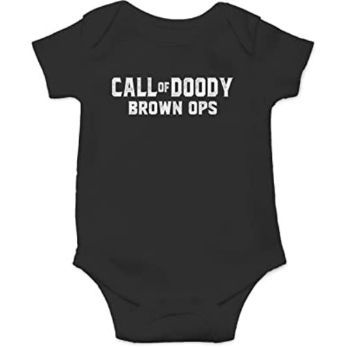 Call Of Doody Brown Ops - Gamer Daddy - Funny Cute Infant Creeper, Romper Bodysuit Infant Funny Jumpsuit