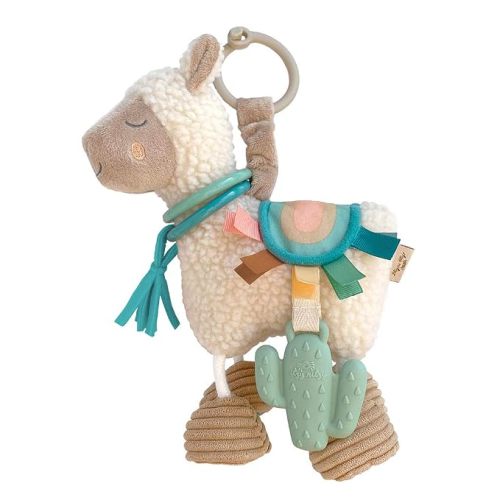 Itzy Ritzy Link & Love Car Seat & Stroller Toy for Newborns & Up (Llama)