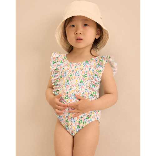 Ruffle One Piece Swimsuit - Baby in Ditsy Floral