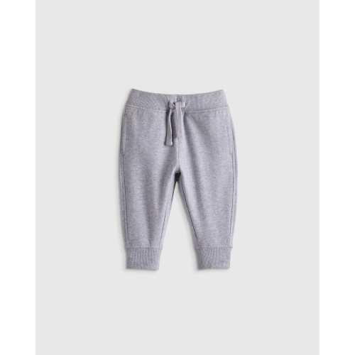 Organic Cotton French Terry Joggers - Baby in Heather Grey