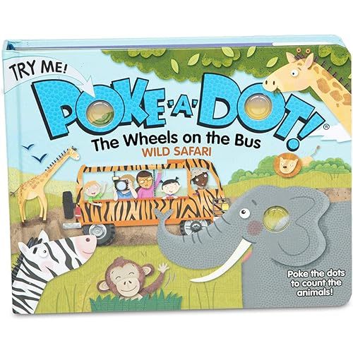 Poke-a-dot: Wheels on the Bus Wild Safari Board book – December 31, 2019