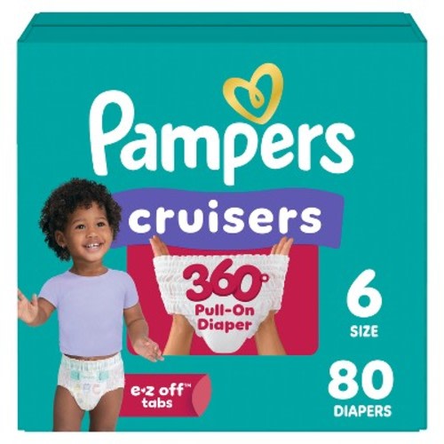 Pampers Cruisers 360 Diapers - Size 6 - 80ct