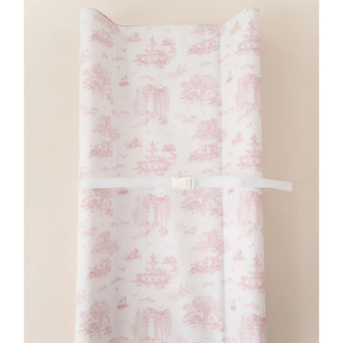 Spring Toile Pink Contour Change Pad | The Gilded Bird – The Gilded Bird US