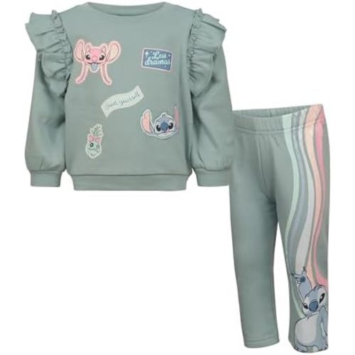 Magic Threadz Disney Clothes Baby Girls Sweatshirt & Pants Set – Jessie Winnie the Pooh Marie Stitch & Minnie Mouse (12M–24M)