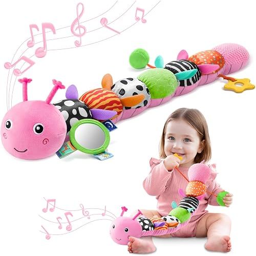 Baby Toys 0-6-12 Months Musical Caterpillar Plush Stuffed Animals
