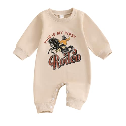 Newborn Western Cowboy Outfits Baby Boy Sweatshirt Romper Jumpsuit Cow Print Oversized Bodysuit Overall Country Stuff