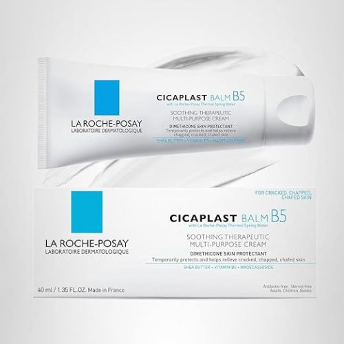 La Roche-Posay Cicaplast Balm B5, Healing Ointment and Soothing Therapeutic Multi Purpose Cream for Dry & Irritated Skin, Body and Hand Balm, Baby Safe, Fragrance Free