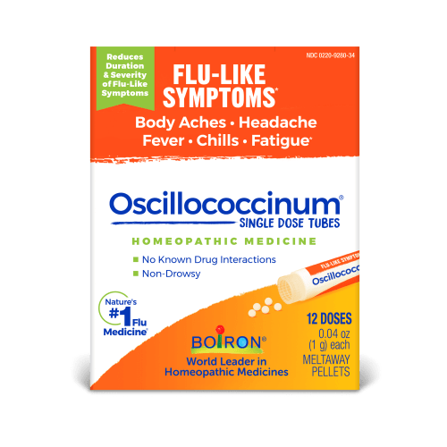 Boiron Oscillococcinum Homeopathic Medicine for Flu-like Symptoms, 12 Count