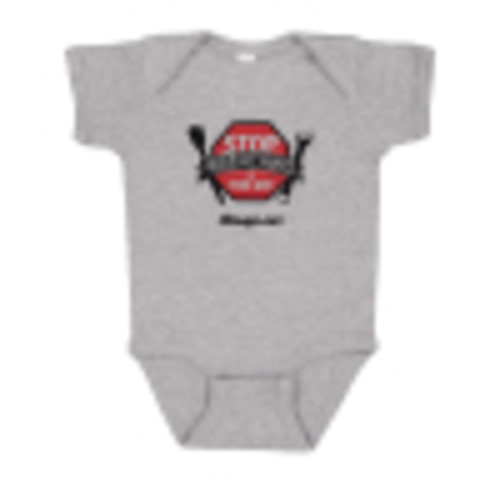 Heather Grey Onesie: Snap-on Consumer