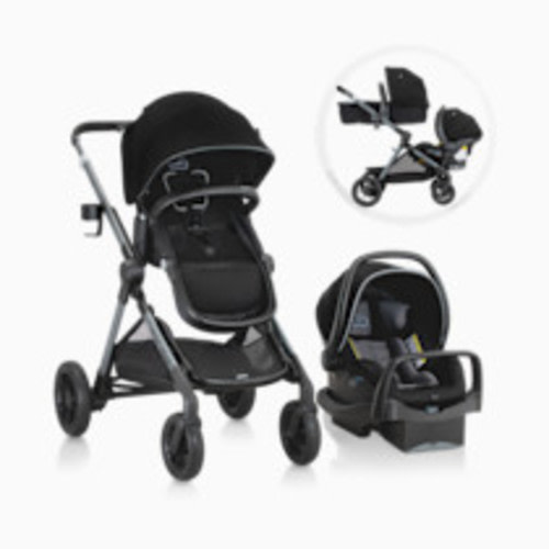 Pivot Xpand Modular Travel System with LiteMax Infant Car Seat with Anti-Rebound Bar (Ayrshire Black)
