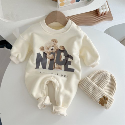 Baby Newborn Bear Warm Romper