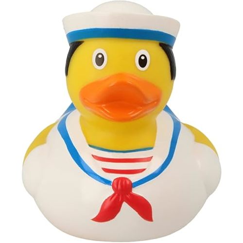 3 Inch Sailor Rubber Duck Bath Toy, Collectable, Fun for All Ages, Auto Dash Decoration, Crusing Vacation Gift, Party Favors, Office, School, Home