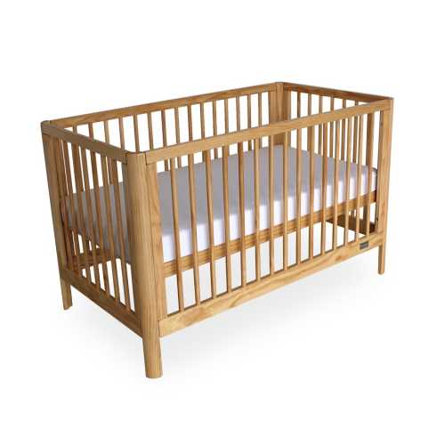 Babyhood Dune Cot & Breathe Eze Cot Mattress - Natural