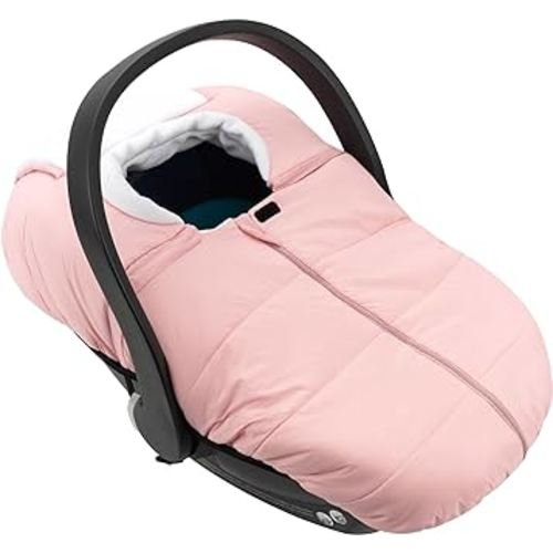 SERAPHY Car Seat Cover Baby Winter Carseat Cover for Babies, Universal Warm Infant Car Seat Canopy & Stroller Covers Accessories for Newborn Boy Girl Essentials, Pink