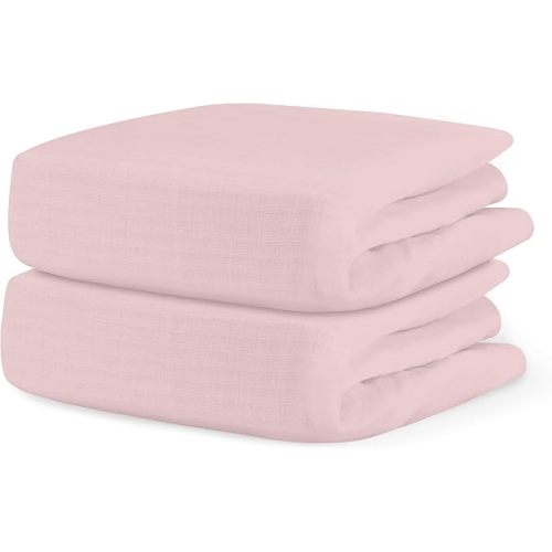 Newton Baby Fitted Crib Sheet 2-Pack, Organic Cotton - Pink